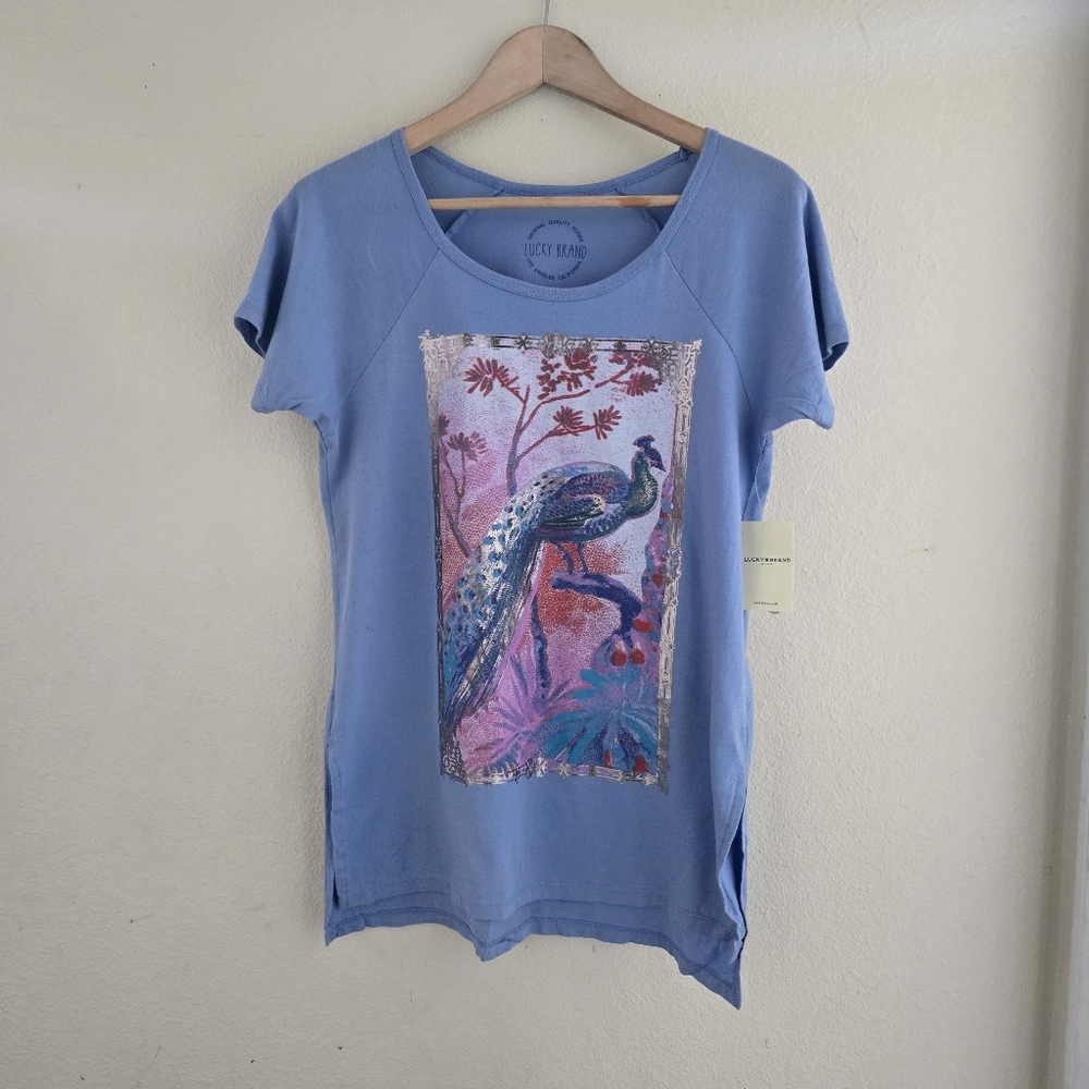 New Lucky Brand Blue Short Sleeve Shirt S